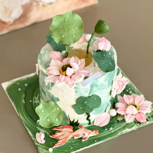Lotus Leaf Fondant Mold Lotus Leaf Cake Decoration Silicone Molds For Cupcake Topper Chocolate Candy Gum Paste Polymer Clay...