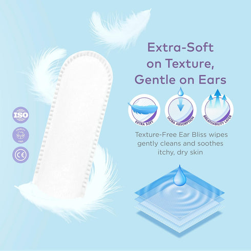 Dog Ear Cleaner Wipes - Cleanser for Dogs - Ear Itching, Dissolves Wax, Dirt & Odor with Coconut Oil & Aloe Vera (100 Finger Wipes)...