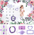SPOKKI 6 PCS Baby Monthly Milestone Blanket Girl, 60''x40''Fleece Monthly Blanket Newborn with Headband for Photography Background Prop and Mom Nu...
