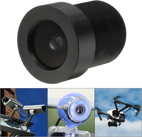 uxcell 3.6mm CCTV Camera Lens 720p F2.0 FPV Wide Angle Security Camera Lens M12 Threaded Dia for IP Camera Panoramic, Black...