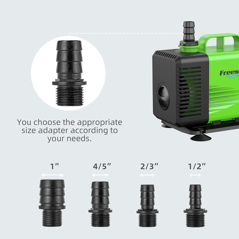 FREESEA Fountain Pump Nozzle Kit: Replacement 4 Sizes Water Plastic Nozzles...