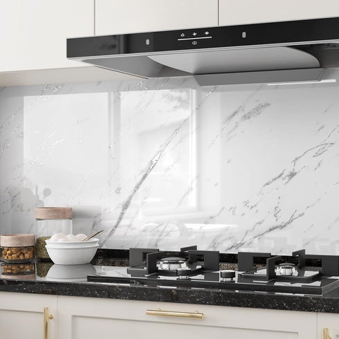 STCIKEEP Silver White Marble Contact Paper Peel and Stick Countertops Waterproof Marble Wallpaper Self Adhesive Marble Countertop Contact Paper fo...