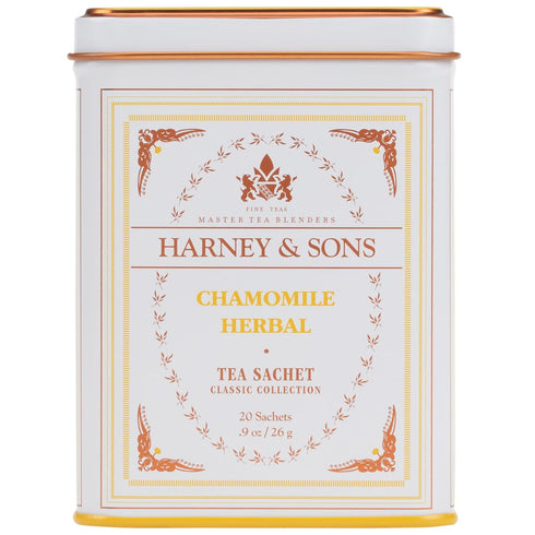 Harney & Sons Chamomile Herbal Tea, Classic Tin, 20 Sachets, white...
