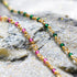 MTMY Gold Anklets for Women 14K Gold Plated Tiny Bead Anklet Green Rose Colorful Cubic Zirconia Tassel Foot Chain Dainty Adjustable Cute Anklets S...
