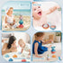 Stacking Cups Toys, Baby Bath Stacking Toy with Baby Rattle for Toddlers 1-3, Infant Montessori Toys for Babies 6-12 Months, 8 Pcs with Numbers, E...