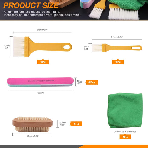 Rustark 26Pcs Resin Sanding and Polishing Casting Tools Assortment Kit Includes Sand Papers Metal Resin Files Polishing Blocks Scissors Brush Poli...