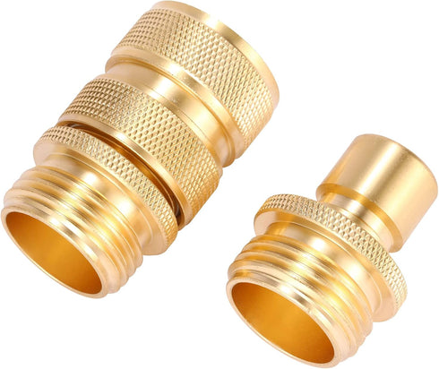 3/4 Inch Garden Hose Fitting Quick Connector Male and Female Set (4 Sets)...