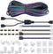SUPERNIGHT 3528 2835 4 Pin 8mm LED Strip Connector, RGB Rope Lights Connector Kit, Gapless Solderless Clip, 32.8ft Extension Wire Cable, L Shape P...
