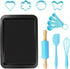 R&M International 2246 Junior 12-Piece Bakeware Set, Includes Pan, Rolling Pin, Tools and Cookie Cutters...