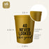 Your Dream Party Shop Cheers to 40 Years Birthday Cups- Gold 40 Never Looked So Good Cups, Set of 12, Black and Gold 40th Birthday Decorations for...