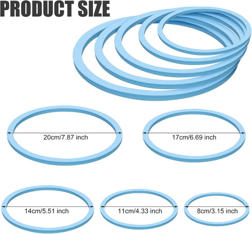 5pcs Aquarium Floating Plant Rings, Foam Round Fish Feeding Rings 5 Size Floating Plant Corral Fish Tank Food Ring Keep Floating Plants in Place (...