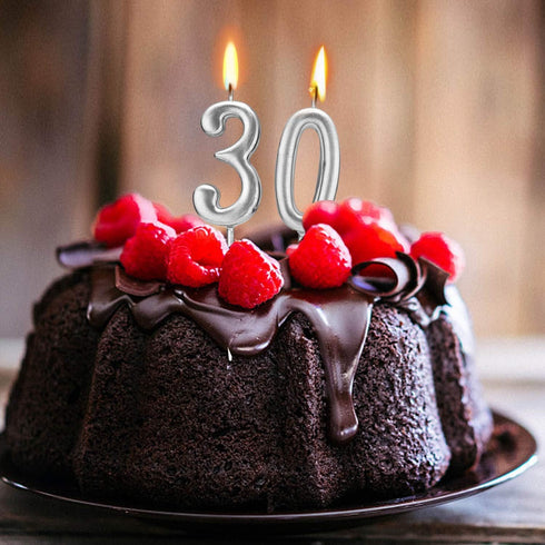 Beanlieve 10-Pieces Numeral Birthday Candles - Cake Numeral Candles Number 0-9 Glitter Cake Topper Decoration for Birthday,Wedding Anniversary,Par...