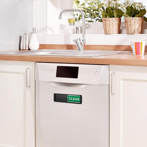 Dishwasher Magnet Clean Dirty Sign Shutter Only Changes When You Push It Non-Scratching Strong Magnet or Adhesive Options Indicator Tells Whether ...