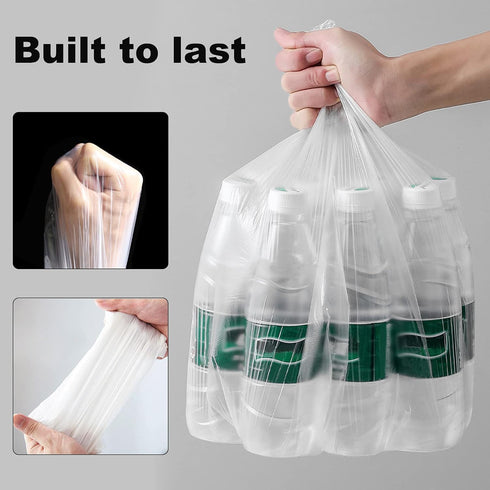 0.5 Gal Trash Bags Small 240 pcs Clear Strong Tiny Garbage Bags for Mini Desk Trash Can, Fit 0.4-0.8 Gal...