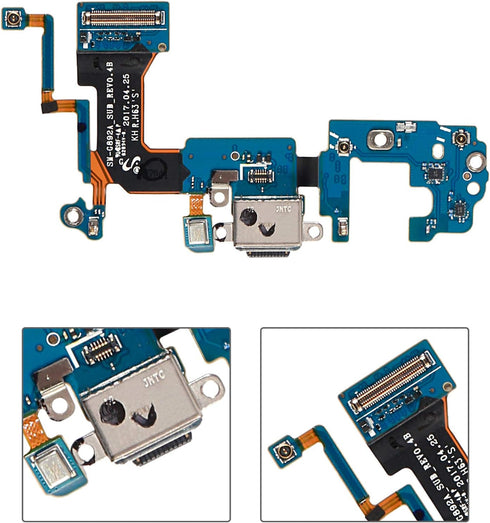 USB Charging Port Flex Cable Microphone Replacement for Samsung Galaxy S8 Active AT&T G892A with Tools (for S8 G892A)...