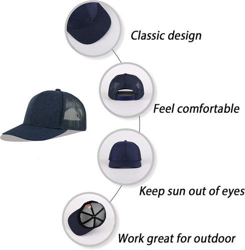LANGZHEN Unisex Classic Trucker Cap Outdoor Hunter Adjustable Cap Mesh Panels Vintage Baseball Cap for Man Women...