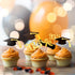 48 PCS Graduation Cupcake Toppers - 2023 Graduation Decoration, Glitter Class of 2023 Food Appetizer Picks, Graduation Theme Party Supplies Gold M...