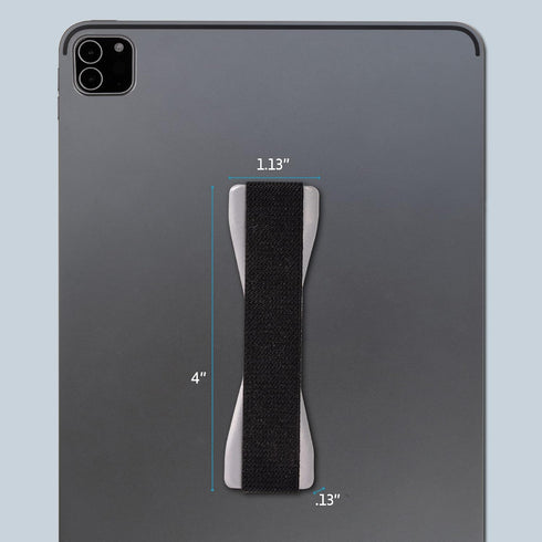 LOVEHANDLE Tablet/XL Grip for Most Tablets and Large Smartphones - Black Elastic Strap Finger Grip with Grey Base (LHT-01-Grey)......