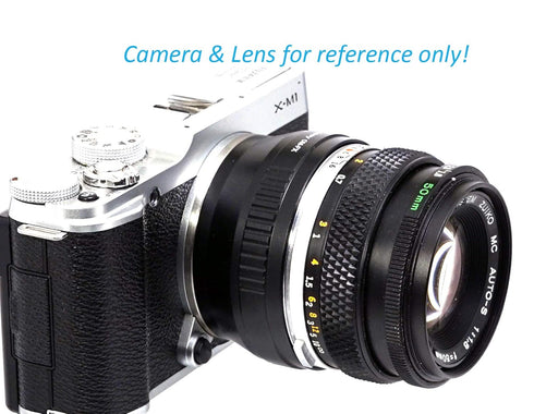 Fotasy OM Lens to Fuji X Adapter, Olympus OM Mount to X Mount Adapter, fits Fujifilm X-Mount Mirrorless Cameras X-Pro2 X-E2 X-E3 X-A5 X-M1 X-T1 X-...