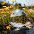 Stainless Steel Gazing Ball,Polished Sphere Floating Pond Balls Hollow Gazing Globe for Home and Garden Decoration (4inch)...