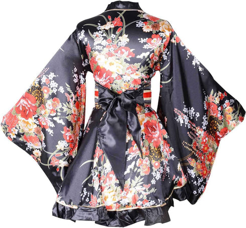 HongH Kimono Bathrobe Costume Japanese Traditional Cosplay Women's Sexy Sakura Pattern High Split Long Kimono...