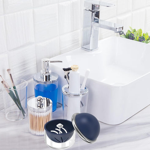 Denture Bath Case, Portable Denture Cup Soaking Container with Strainer Basket False Teeth Holder with Lid Waterproof Mouth Guard Storage Case for...