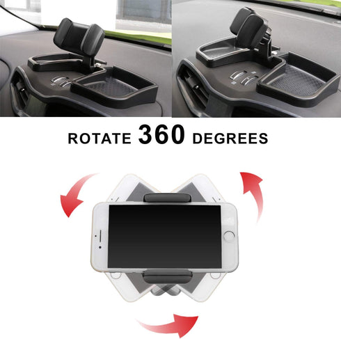 Camoo for Jeep Renegade Phone & GPS Car Holder 360 Degree Rotation with Organizer Storage Adjustable Auto Mobile Holder Stand Kit Fits Jeep Renega...