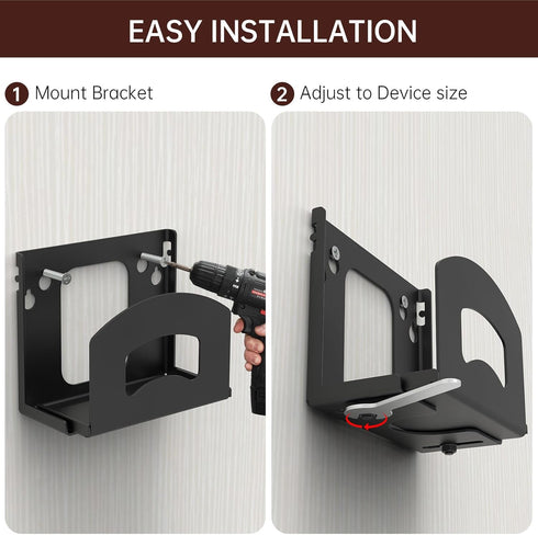Cable Box Mount,Adjustable Wall Mount Holder for Small and Narrow Devices Like Cable Boxes,DVD Players,Modems,Streaming Media Devices and Other Me...