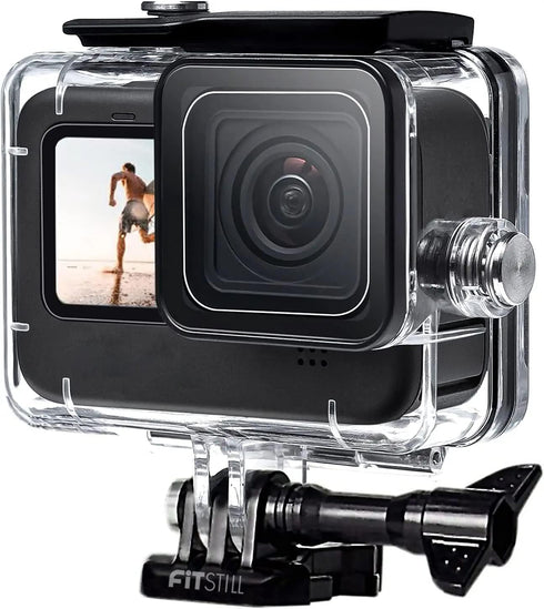 FitStill 60M/196FT Waterproof Case for Go Pro Hero12 Black/Hero11 Black/Hero10 Black/Hero9 Black,Protective Underwater Diving Housing Shell with A...