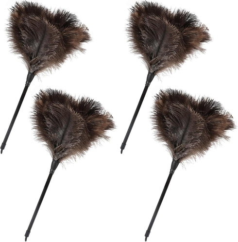 Ostrich Feather Duster Mini Feathers Dusters Natural Fluffy Soft with Plastic Handle and Eco-Friendly Washable Reusable Handheld for Cleaning Hous...