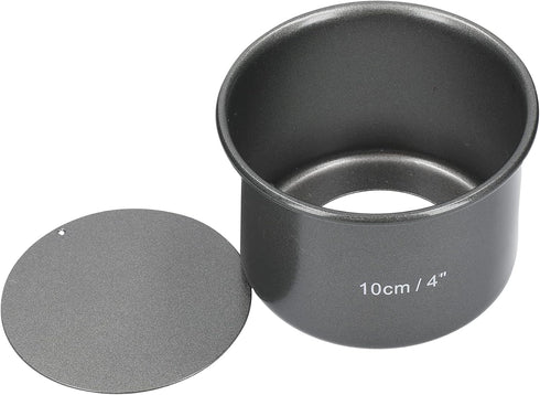 MasterClass KCMCHB30 10 cm Deep Cake Tin with PFOA Non Stick and Loose Bottom, 1 mm Carbon Steel, 4 Inch Mini Round Pan, Grey...