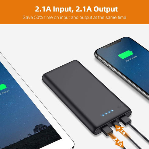 Portable Charger Power Bank 25800mAh Huge Capacity External Battery Pack,Dual Output High Speed Charging Power bank with 4 LED Indicator Compatibl...
