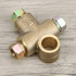 3 Way T-Shape Brake Tee, T-Shape Brake Line Tee Union, Brake Tee Fittings with 3 Male Nuts Short Union M10 Fit for 3/16in Pipe 10mm...