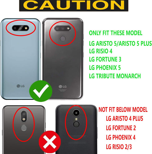 STARSHOP Compatible with LG K31 Rebel Phone Case, LG Aristo 5 Case, LG Phoenix 5 Phone Case, Fortune 3 Case, with [Tempered Glass Protector Includ...