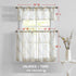 FMFUNCTEX Window Valance Curtains Yellow Grey Tree Branch Print on Semi Sheer White Short Valance for Kitchen Bathroom Rod Pocket Window Treatment...