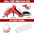 Arrow Mini Hot Glue Gun, Dual Temp Glue Gun Kit with 24Pcs Mini Glue Gun Sticks, High/Low Temp Fast Heating Glue Gun with Stand for DIY, Decoratio...