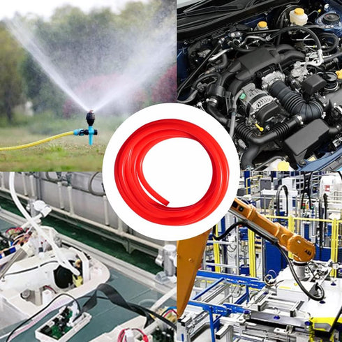 QuQuyi 3/8" (9mm) ID x 1/2" OD Silicone Vacuum Tubing Hose Red High Temperature Food Grade Pure Silicon Tube Air Hose Water Pipe for Pump Transfer...