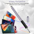 Stylus Pen for iPad, Honiha 3 in 1 Magnetic Stylus Pencil High Sensitivity Disc & Fiber & Rubber Tip Touch Screen Pen Universal Stylus for iPad iP...