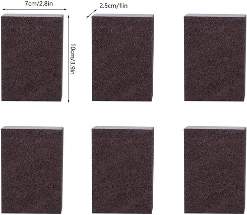 Carborundum Sponge, 6Pcs Emery Sponge Brush Eraser Scrub Kitchen Cleaning Sponge Stainless Steel Cleaning Tool...