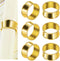 6 Pcs Stainless Steel Bead Side Napkin Rings Delicate Serviette Buckles (Gold)...