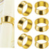 6 Pcs Stainless Steel Bead Side Napkin Rings Delicate Serviette Buckles (Gold)...