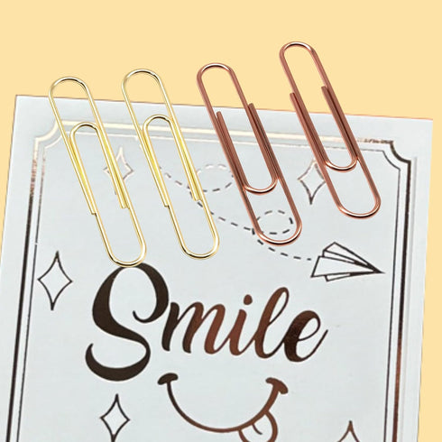 30 Pcs Jumbo Paper Clips - 2 Inch Large Metal Paperclips for Office & School Organization, Party/Wedding Decor, DIY - Gold & Rose Gold (U-SHAPED)...