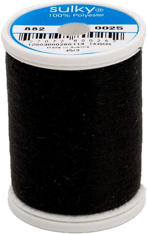 Sulky Bobbin Thread 60wt 1,100yd, Black...
