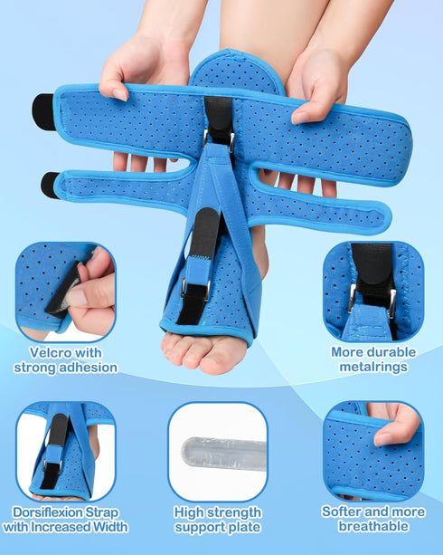Plantar Fasciitis Night Splint Sock Plantar Fasciitis Brace Relief with Arch Support Adjustable Orthotic Stretcher Brace for Women Men Relief Achi...
