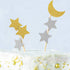 400 Pieces Glitter Star and Moon Paper Confetti Double Side Table Paper Confetti Sequin for Wedding Birthday Baby Shower Moon and Star Party Ramad...