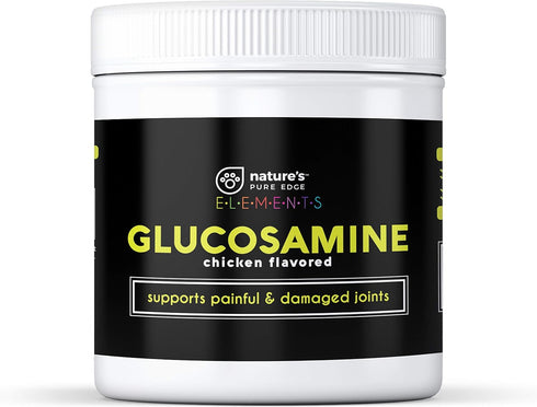Nature's Pure Edge Original Extra Strength Glucosamine Dog and Cat Supplement Flavored with Real Chicken. Treats Painful and Damaged Joints. 170 g...