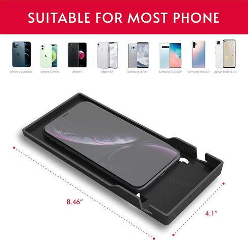 Phone Holder Compatible with Peloton Bike & Bike Plus Accessories, Original Design Phone Tray, Holder for iPhone, Cell Phone Holder Mount, Fit for...