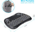Mini Wireless Keyboard with Touchpad Mouse, 2.4GHz Portable Handheld Keyboard with QWERTY Keypad,RGB Backlit,Rechargeable Battery for Android TV B...