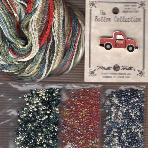 Joe's Garage Beaded Counted Cross Stitch Kit Mill Hill 2016 Buttons & Beads Spring MH141614 Main Street Series...