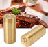 2 Pack Gold Spice Jar, Stainless Steel Spice Shaker Screw Open Top Uniform Size Seasoning Bottle for Paprika Pepper Salt Sugar...